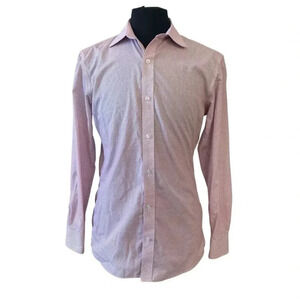 Bonobos Mens Wrinkle Free Slim Fit Shirt Size 15.5 Medium Red Button Down